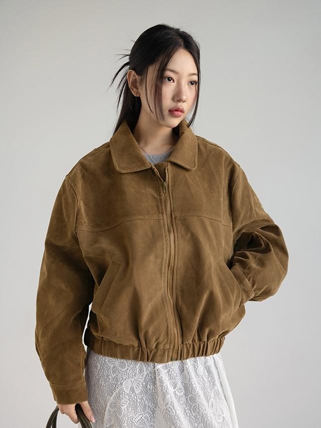 Big size 55-88 Kitcherin suede collar blue jean Jacket jacket