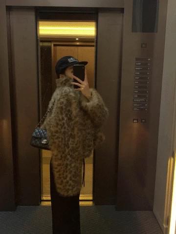 Cheed Leopard Fur Jacket
