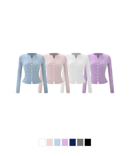 Some Ribbed Slim Cardigan Knitwear 