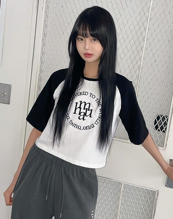 Stitch Logo Raglan Short Sleeve T-shirt
