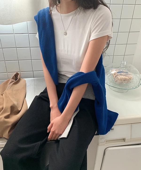 コアティンラウンド半袖Tシャツ-4color