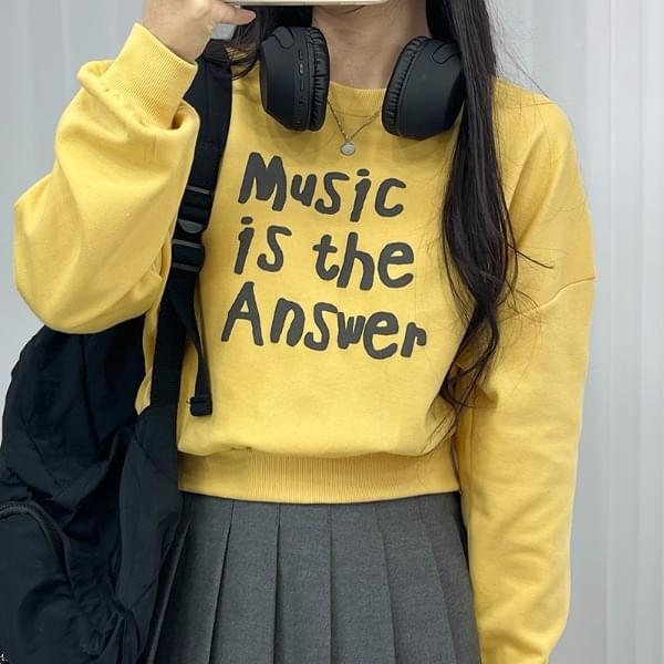 Music Foam Crop Sweatshirt