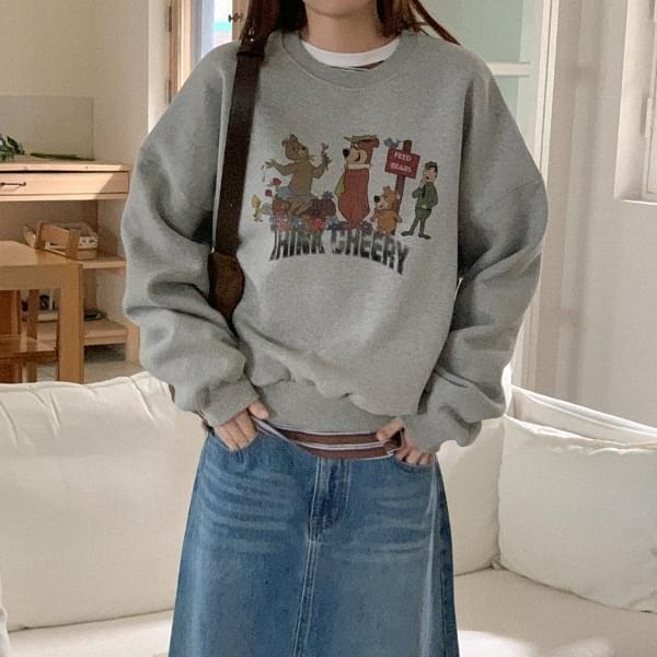 Cousinte Woolen Printing Sweatshirt