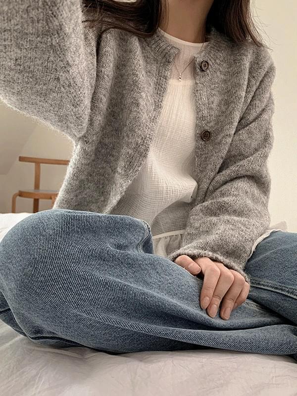 Wood Hairy Loose Cardigan