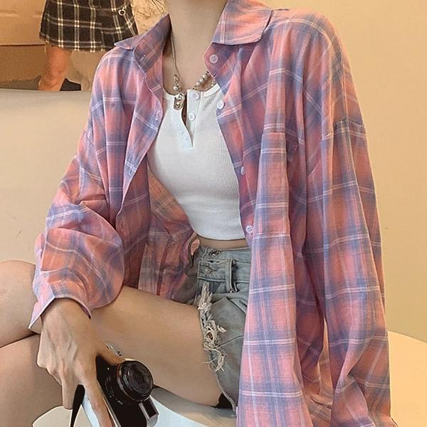 Ripper Loose-fit check shirt