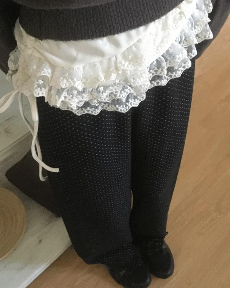 Kosen Dot Hoodie Wide Banding Pants