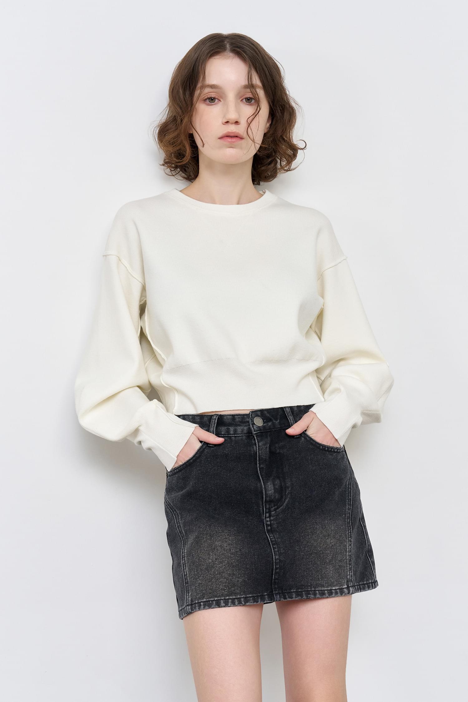 WOMAN Structure Knitwear Sweatshirt