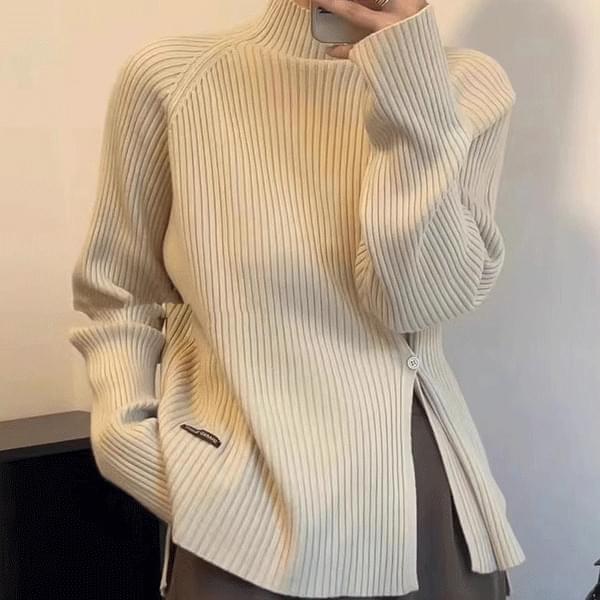 Tuna Unbuttoned Turtleneck Knitwear  (Ships Today)