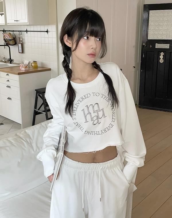 Stitch Logo Crop Sweatshirt (Ships Today)