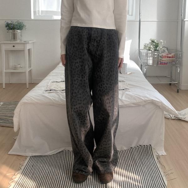 Clutch Wide Leopard Cotton Pants
