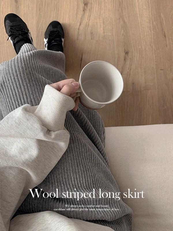 Velour Ribbed Banding Skirt