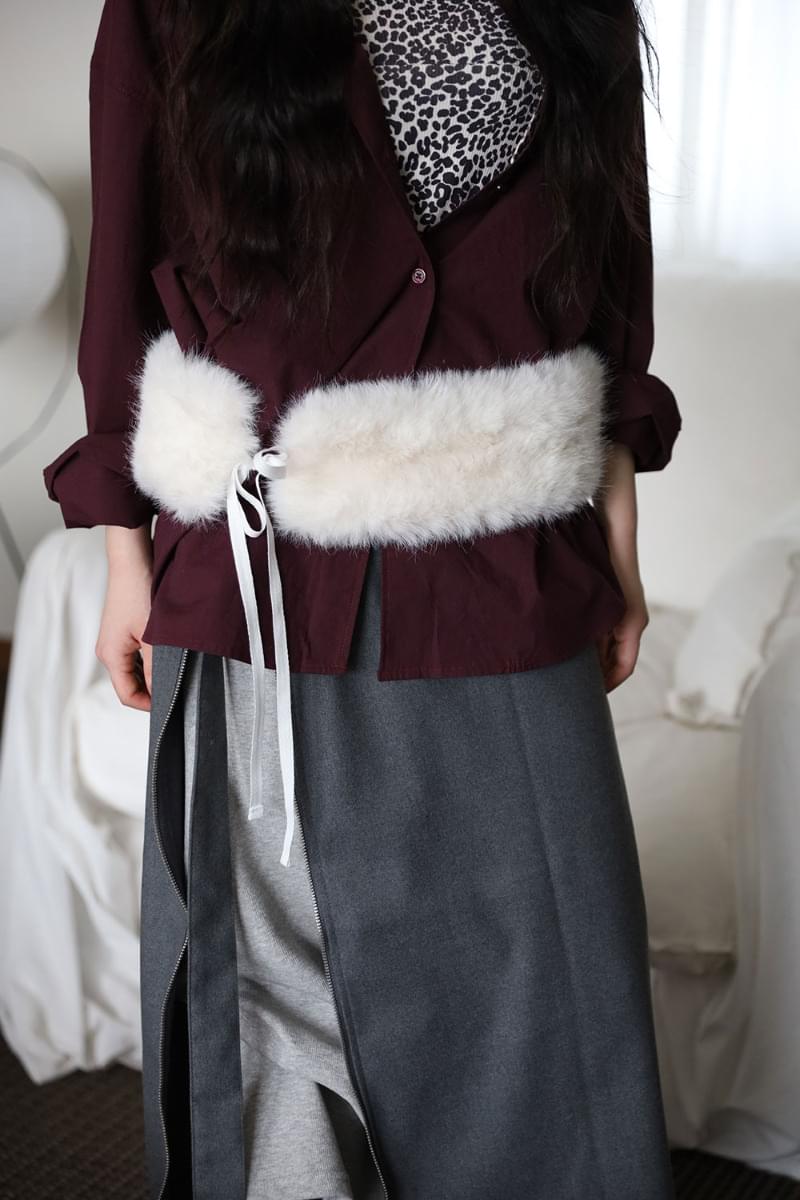Rabbit fur belt