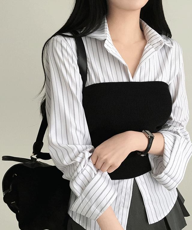 Mining Tight Spandex Ribbed Knitwear Tank Tube Top