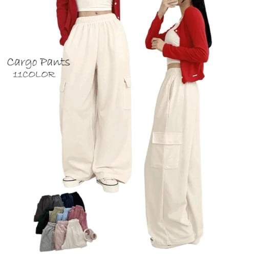 Until Done High Waist Cargo Wide Training Pants