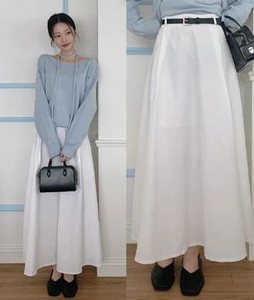 Maison pin tuck skirt