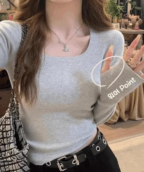 セナユネックスリム長袖ティー