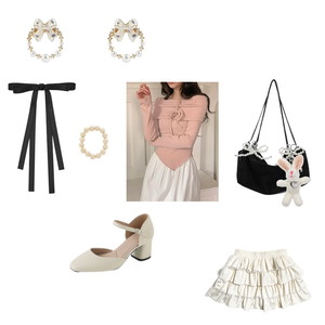Outfit,Ootd,Demure,Girly,Romantic,Pink,Cute 코디