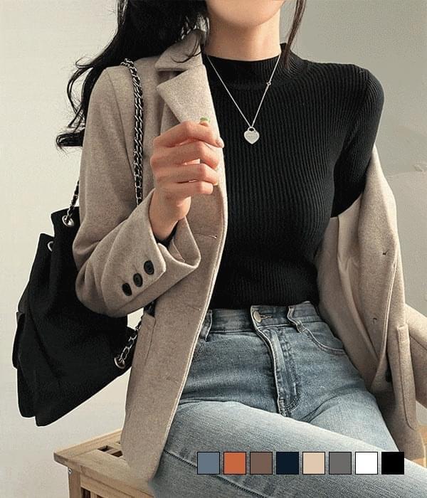 Mute soft touch Ribbed rib knitwear (Ships Today)