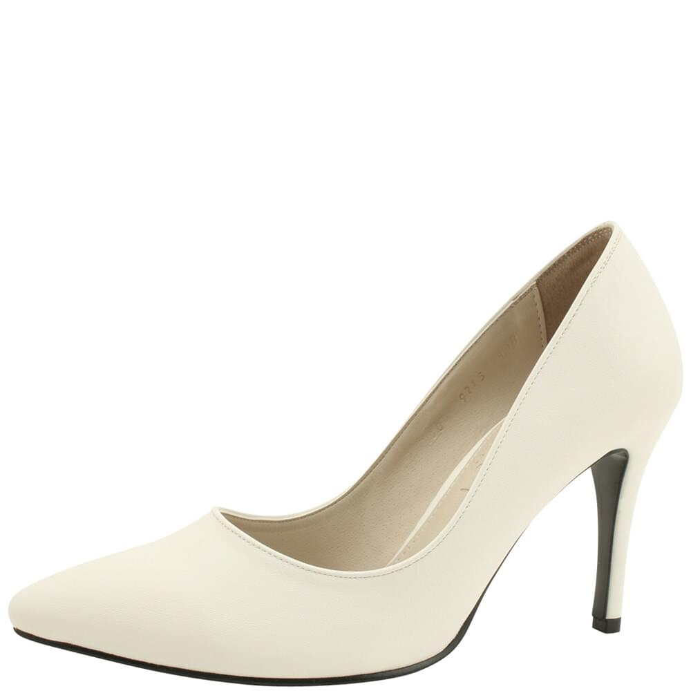 Domestically produced stiletto heel high heel domestically produced shoes 9cm white