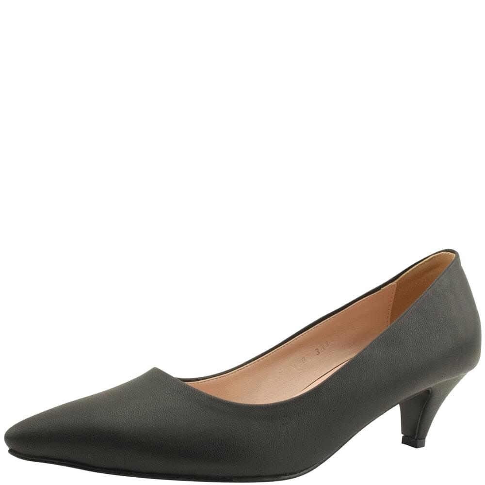 Domestically produced simple stiletto heel mid heel 5cm black