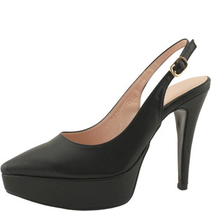 Domestically produced stiletto heel slingback stiletto heel 12cm black
