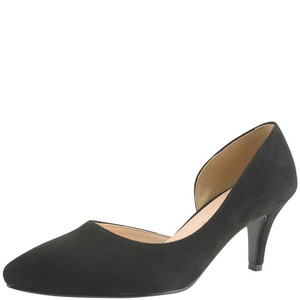 Domestically produced suede stiletto high heel 7cm black
