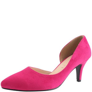 Domestically produced suede stiletto high heel 7cm pink