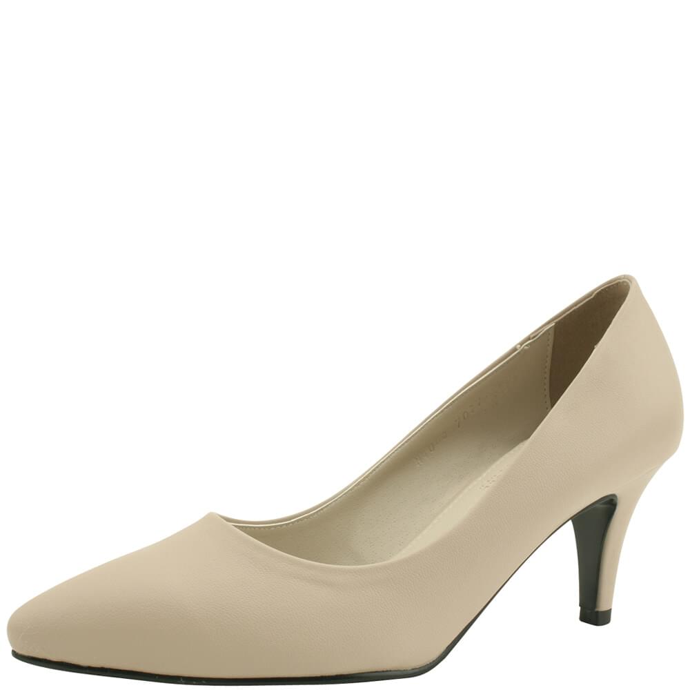 Domestic simple stiletto heel high heel shoes 7cm beige