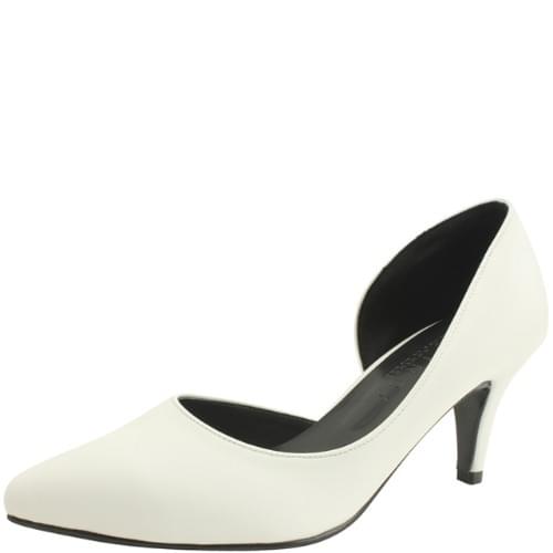 Domestically produced side-open stiletto heel high heel 7cm white