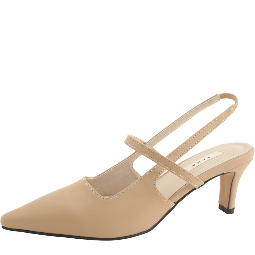 Stiletto heel Mary Jane slingback high heel 6cm beige