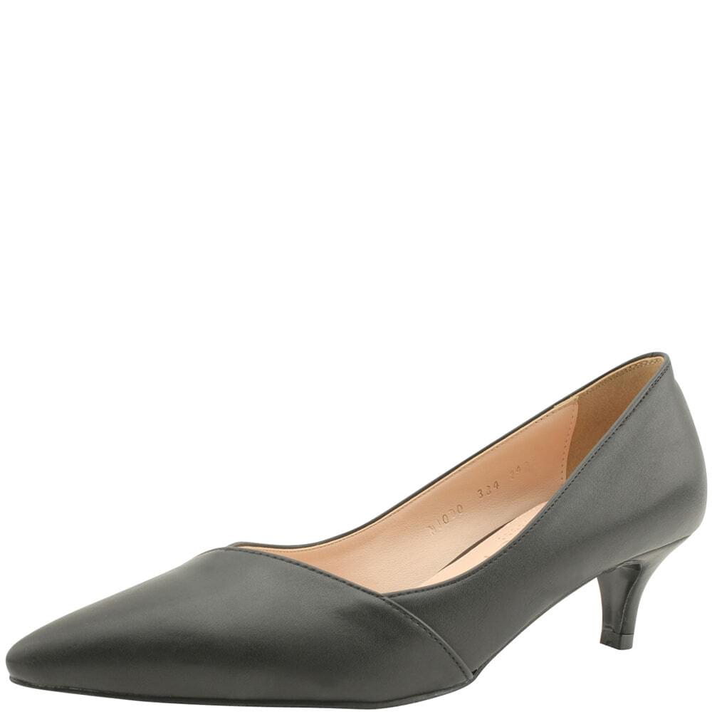 Domestically produced stiletto heel mid-heel pumps 5cm black