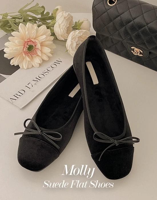 Molly Suede Square Flats