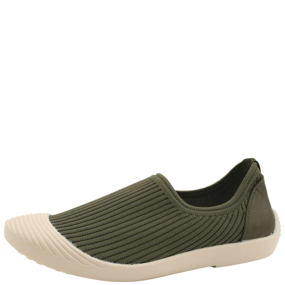  Knitwear Spandex Socks Soft Slip-On Sneakers Khaki
