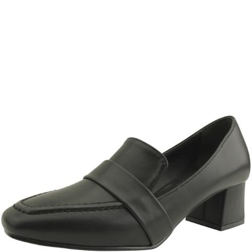 Domestically produced loafer heel high heel mid heel shoes 5cm black