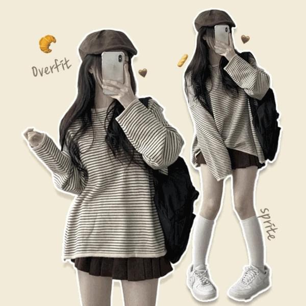 Burne Stripe Striped color Pattern Knitwear A-line Fit Loose Loose-fit Knitwear 