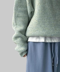Stelby Round Neck Loose-fit Wool Knitwear 