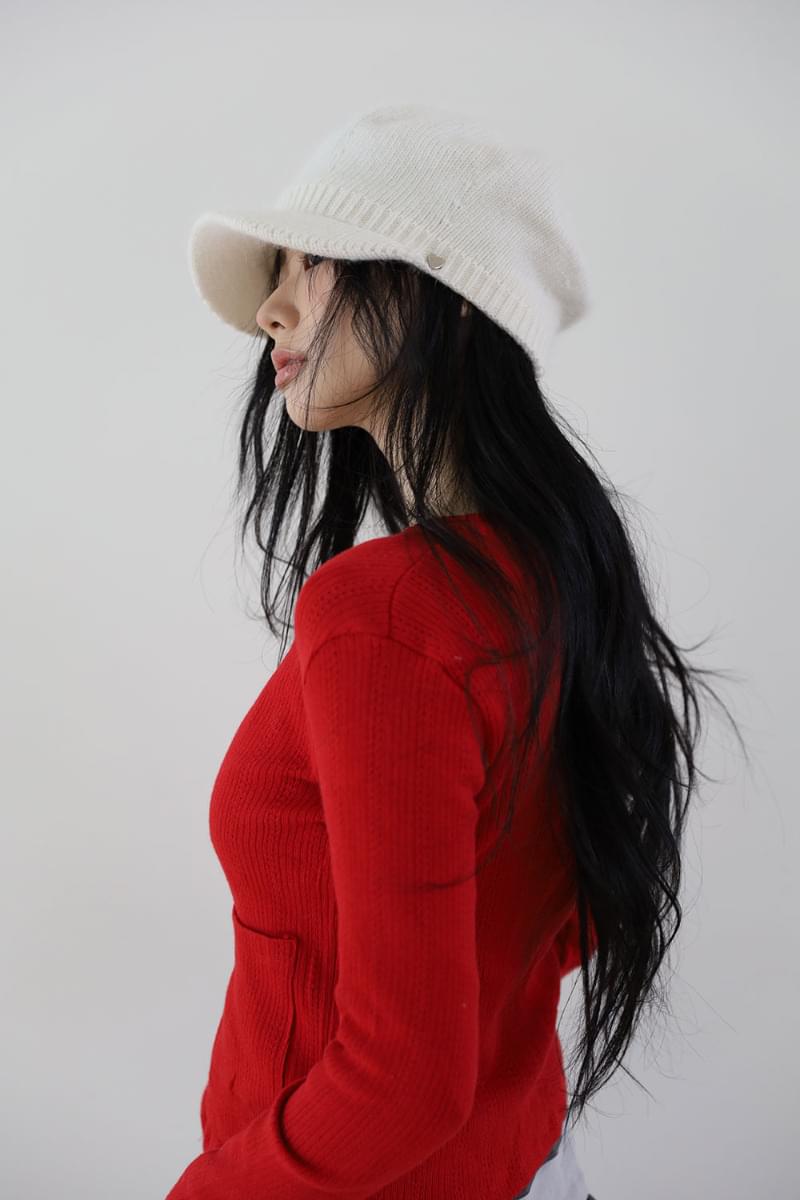 Chewy Heart Angora Hat
