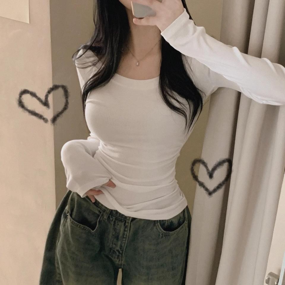 Side shirring tight unisex rayon tight long sleeve 5 colors