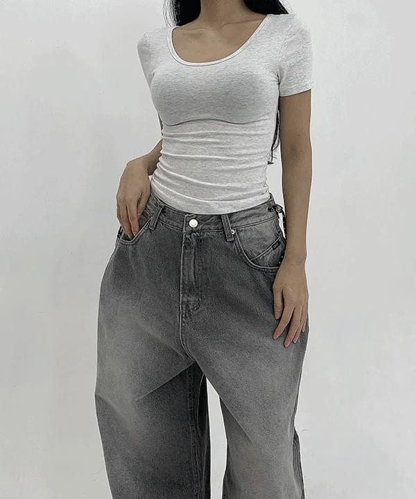 Modal Slim Spandex Daily Round Neck Slim Basic Short Sleeve T-Shirt Top