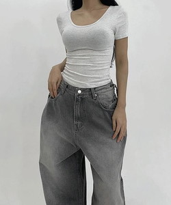 Modal Slim Spandex Daily Round Neck Slim Basic Short Sleeve T-Shirt Top