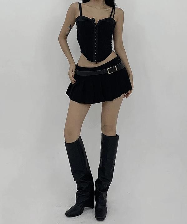May Daily Unique Wrap Low Rise Micro Nano Skirt Pleated Mini Skirt