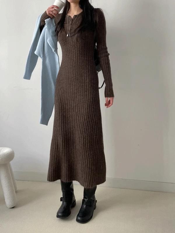 Lego Ribbed Knitwear Long Dress