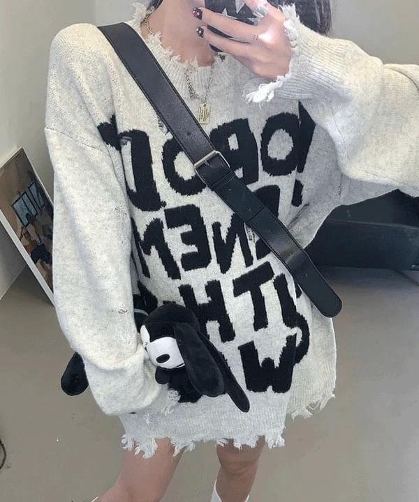Luella Vintage Lettering Loose-fit Knitwear 