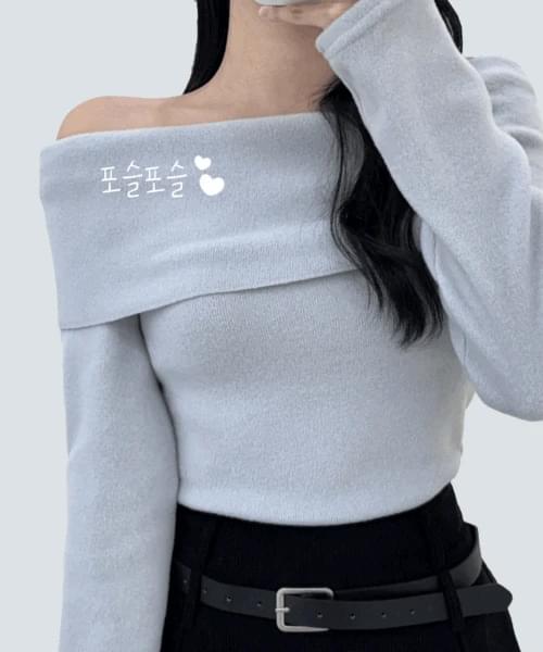 Rippa Off Shoulder Slim Knitwear Tee