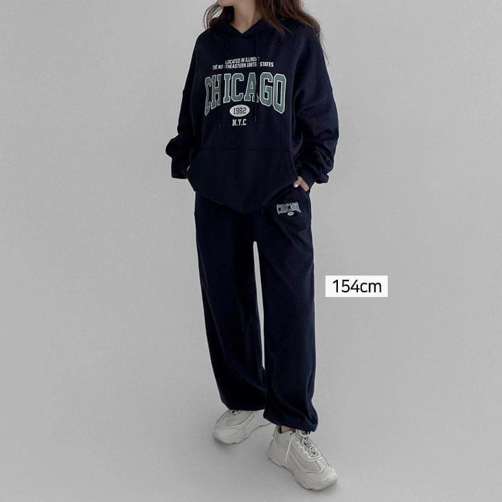 Chicago Color Block Hooded Sweatshirt& Jogger Pants