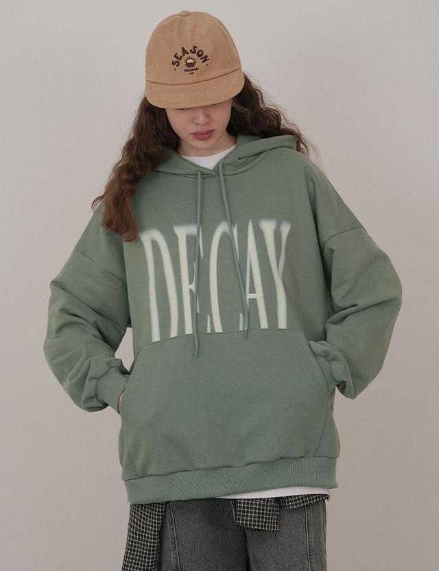 Letter Loose-fit dyed hoodie 80443