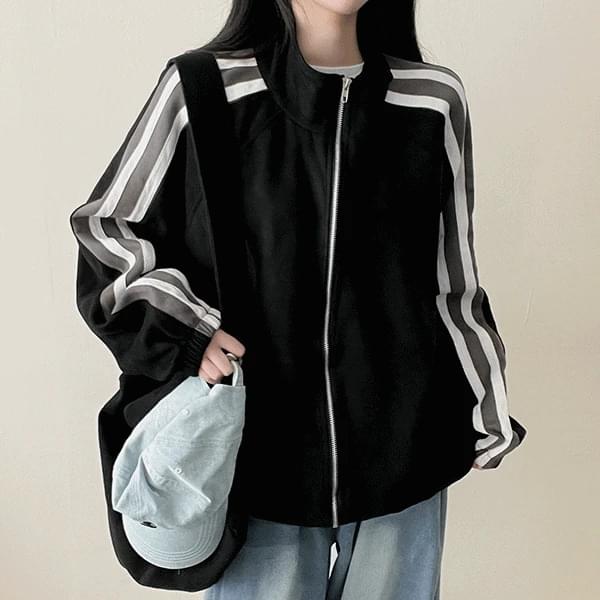 Tyrosuede Track Jersey High Neck Zip-Up