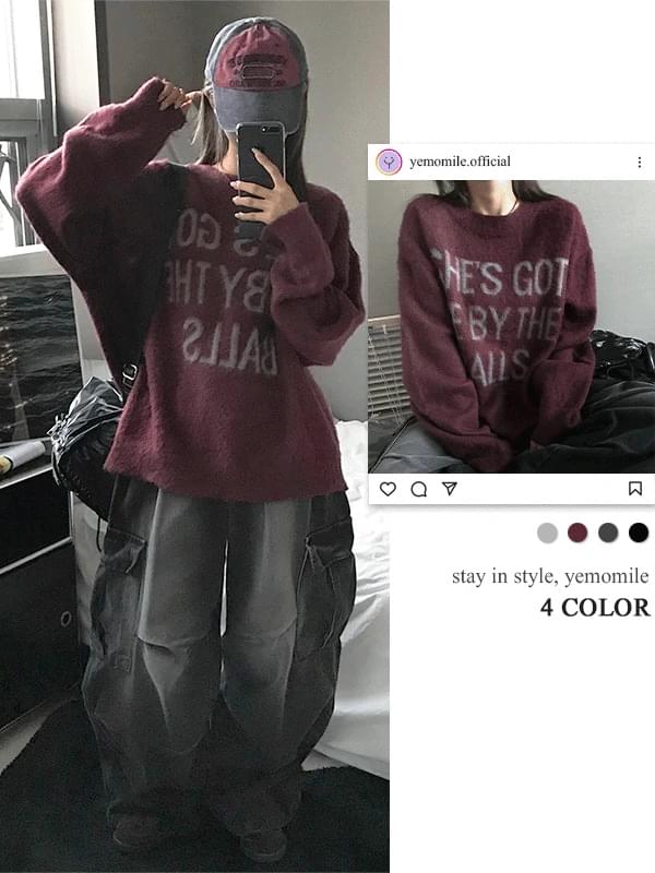 Peter Lettering Overfit Knitwear