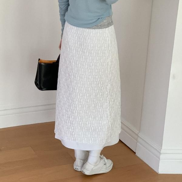 Wesley lace long skirt