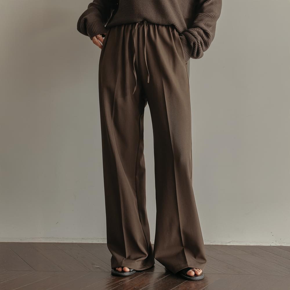 Short standard long length option Odain banding wide slacks